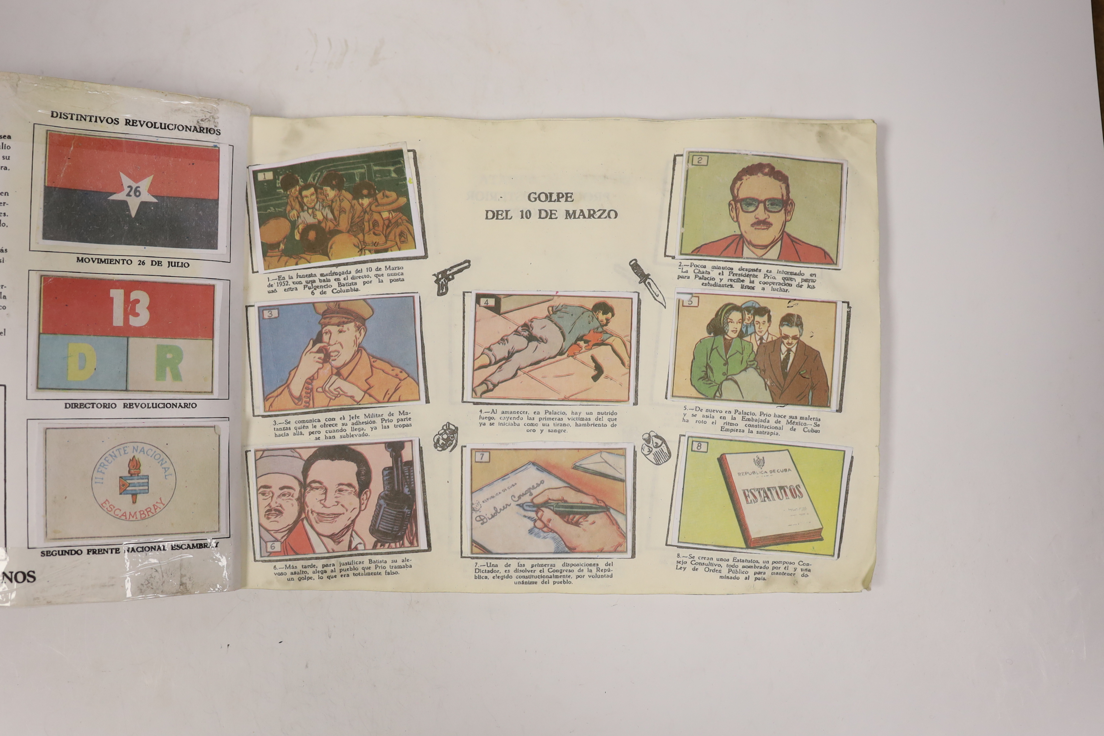 A collector's album of Cuban Revolution cards 1952-59